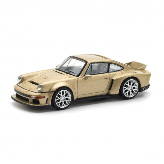Laad de afbeelding in de Gallery-viewer, PORSCHE SINGER DLS TURBO (ROAD) GOUD POP RACE 1:64
