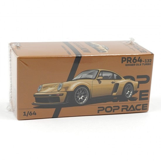 Laad de afbeelding in de Gallery-viewer, PORSCHE SINGER DLS TURBO (ROAD) GOUD POP RACE 1:64
