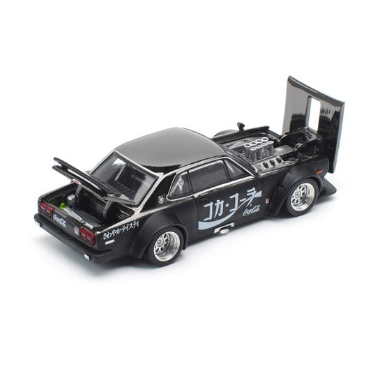 NISSAN SKYLINE GT-R DRIFT (HAKOSUKA) *COCA-COLA ZERO* JP NOIR CHROME POP RACE 1:64