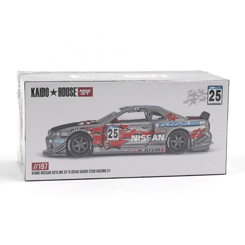 Chargez l'image dans la visionneuse de la galerie, NISSAN SKYLINE GT-R (R34) KAIDO STAR RACING V1 1999 MINI GT 1:64
