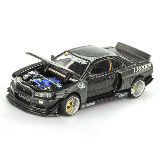 Chargez l'image dans la visionneuse de la galerie, NISSAN SKYLINE GT-R (R34) KAIDO WORKS GREDDY V2 1999 MINI GT 1:64
