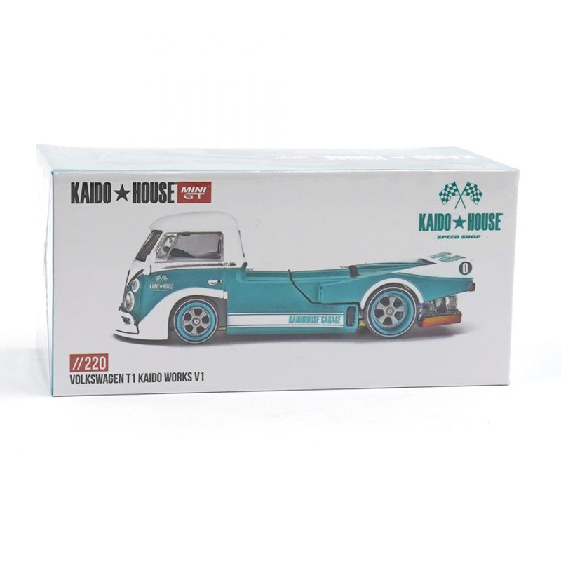 Laad de afbeelding in de Gallery-viewer, VOLKSWAGEN T1 PICKUP KAIDO WORKS V1 1972 MINI GT 1:64
