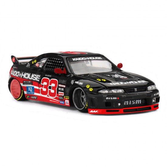 Load image into Gallery viewer, NISSAN SKYLINE GTR (R33) BLACK KAIDO CAT 1995 MINI GT 1:64
