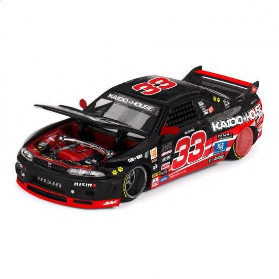 Load image into Gallery viewer, NISSAN SKYLINE GTR (R33) BLACK KAIDO CAT 1995 MINI GT 1:64
