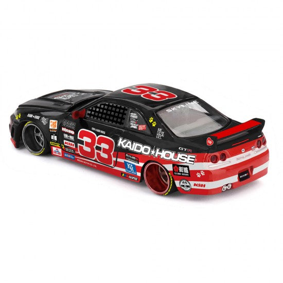 Load image into Gallery viewer, NISSAN SKYLINE GTR (R33) BLACK KAIDO CAT 1995 MINI GT 1:64
