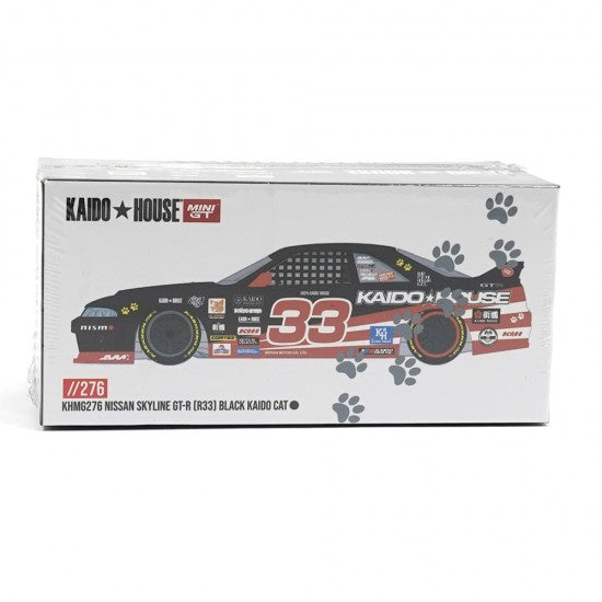 Load image into Gallery viewer, NISSAN SKYLINE GTR (R33) BLACK KAIDO CAT 1995 MINI GT 1:64
