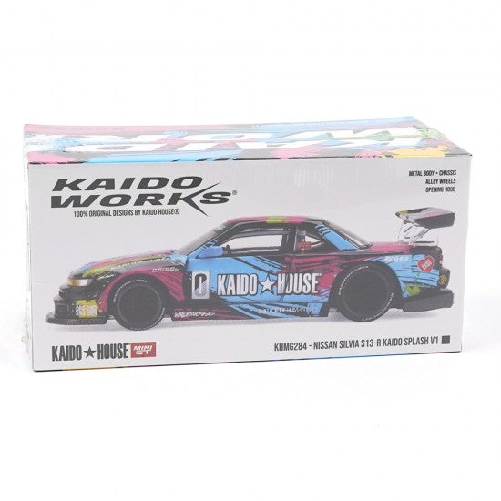 Laad de afbeelding in de Gallery-viewer, NISSAN SILVIA S13-R KAIDO SPLASH V1 1991 MINI GT 1:64
