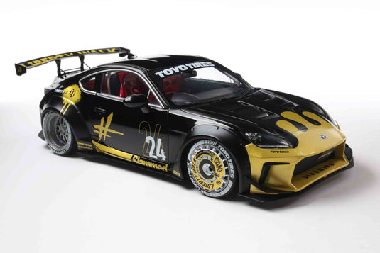 Toyota GR86 LIBERTY WALK BODY KIT BLACK & GOLD 2024 SOLIDO 1:18
