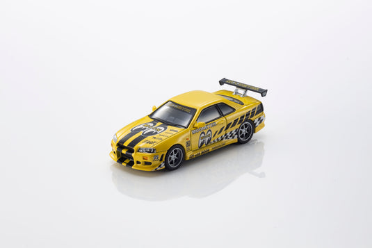NISSAN SKYLINE GT-R (R34) MOONEYES 2 WITH LED 2026  + MOTN LED BASE SYSTEM BLACK 2025 KYOSHO 1:64