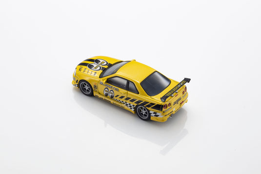 NISSAN SKYLINE GT-R (R34) MOONEYES 2 WITH LED 2026  + MOTN LED BASE SYSTEM BLACK 2025 KYOSHO 1:64