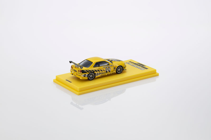 Load image into Gallery viewer, NISSAN SKYLINE GT-R (R34) MOONEYES 2 WITH LED 2026  + MOTN LED BASE SYSTEM BLACK 2025 KYOSHO 1:64
