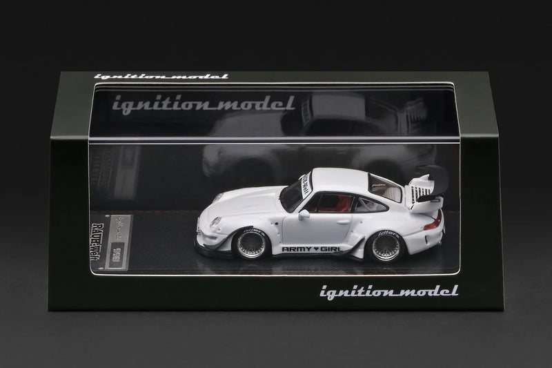 Laad de afbeelding in de Gallery-viewer, PORSCHE RWB 993 WIT IGNITION MODEL 1:64
