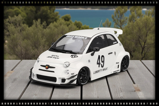 Fiat ABARTH 595 LB-WORKS X ABAS WORKS GARA WHITE 2024 TOP SPEED 1:18