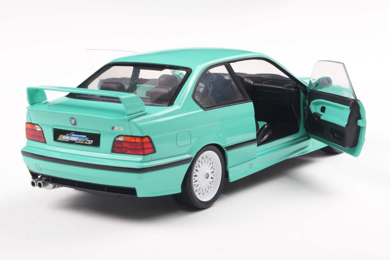 Load image into Gallery viewer, Bmw E36 M3 COUPE SOLIDO WORKS MINT GREEN 1991 SOLIDO 1:18
