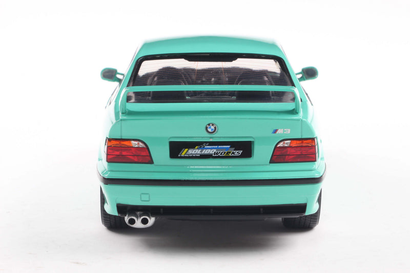 Load image into Gallery viewer, Bmw E36 M3 COUPE SOLIDO WORKS MINT GREEN 1991 SOLIDO 1:18
