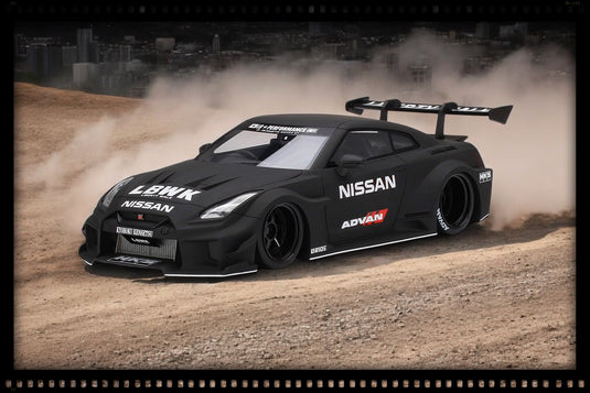 Nissan 35GT-RR VER.2 LBWK LB-SILHOUETTE WORKS MATT Black TOP SPEED 1:18