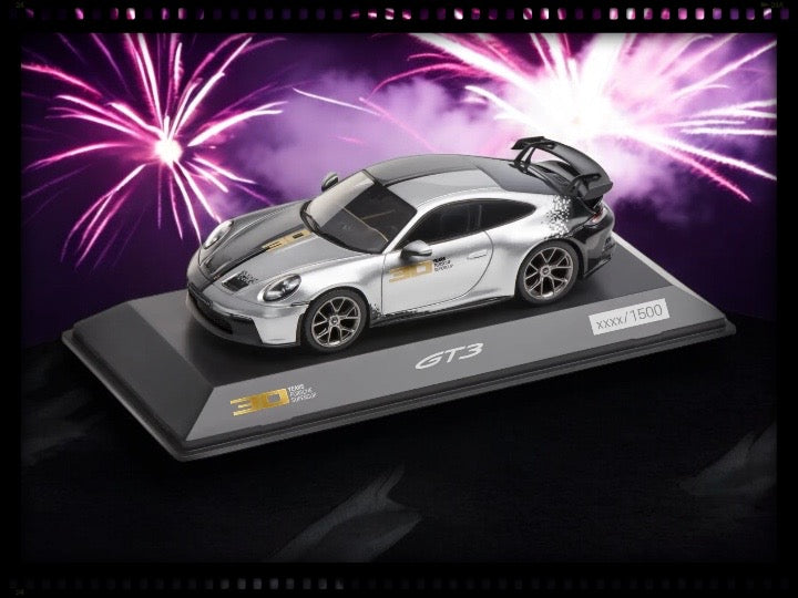 Load image into Gallery viewer, Porsche 911 GT3 30Y Supercup (Black/Grey/Gold) - LIMITED EDITION 1500 pieces - PORSCHE DEALERMODEL 1:43
