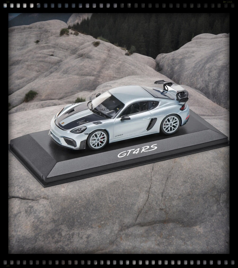 Load image into Gallery viewer, Porsche 718 CAYMAN GT4 RS Grey PORSCHE DEALERMODEL 1:43
