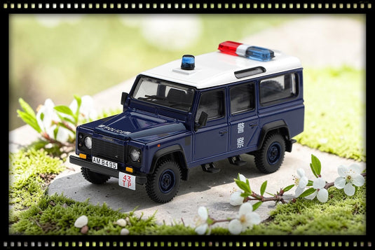 LAND ROVER DEFENDER 110 ROYAL HK POLICE TAI PO DISTRICT HK EXCLUSIVE ‼️ENKEL IN BLISTERVERPAKKING‼️ MINI GT 1:64