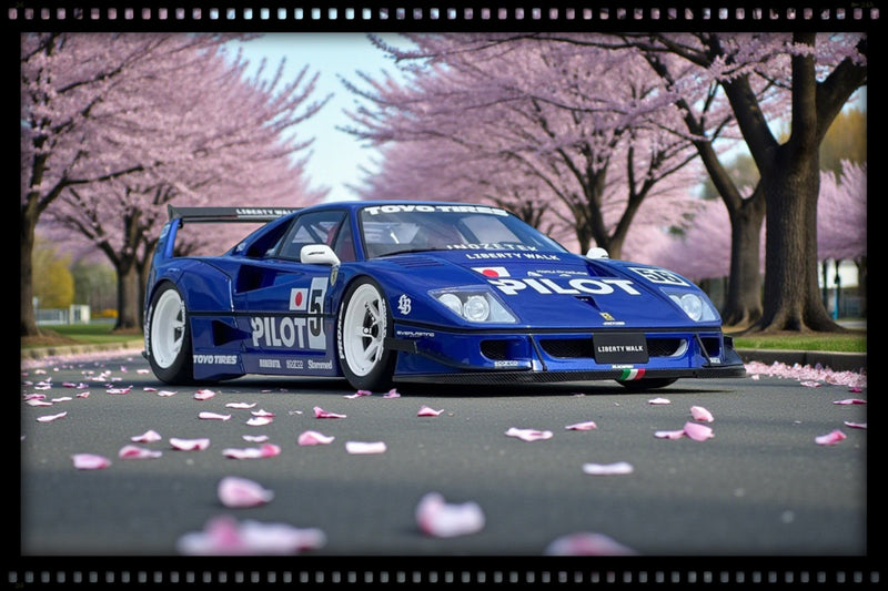 Load image into Gallery viewer, Ferrari LBWK F40 Tokyo Salon 2023 Blue/White INNO18 Models 1:18
