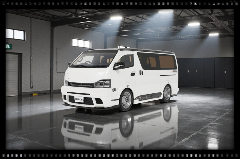Load image into Gallery viewer, TOYOTA HIACE SUPER GL CUSTOM PEARL WHITE 2008 OTTOmobile 1:18
