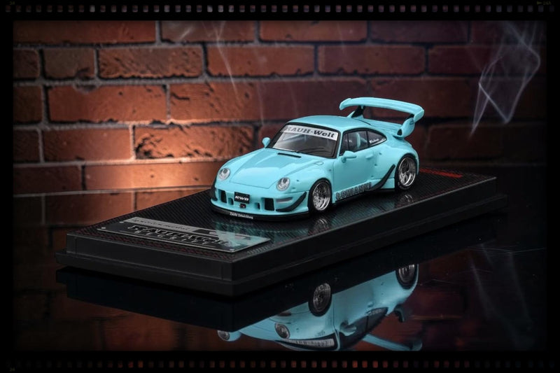 Chargez l'image dans la visionneuse de la galerie, PORSCHE RWB 993 BLEU/VERT IGNITION MODEL 1:64
