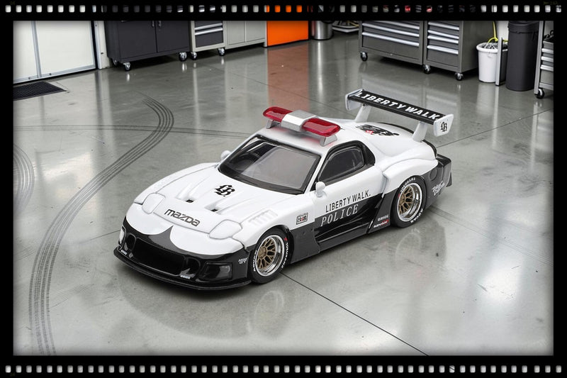 Chargez l'image dans la visionneuse de la galerie, MAZDA RX7 LB-SUPER SILHOUETTE POLICE 1998 (RHD) MINI GT 1:64
