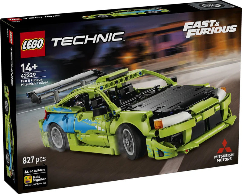 Chargez l'image dans la visionneuse de la galerie, MITSUBISHI ECLIPSE VERT FAST&amp;FURIOUS LEGO TECHNIC
