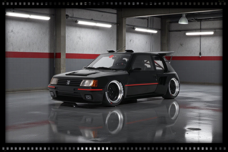 Load image into Gallery viewer, Peugeot 205 KHYZYL SALEEM BLACK 2018 OTTOmobile 1:18
