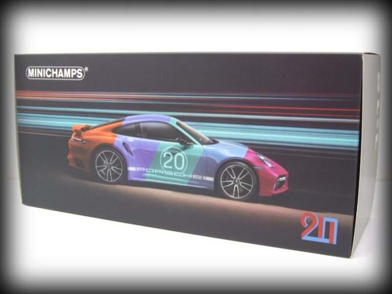 Load image into Gallery viewer, Porsche 911 (992) Turbo S coupe Sport Design 2021 Green MINICHAMPS 1:18
