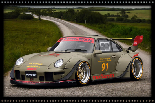 Porsche RWB 993 Khaki IGNITION MODEL 1:18