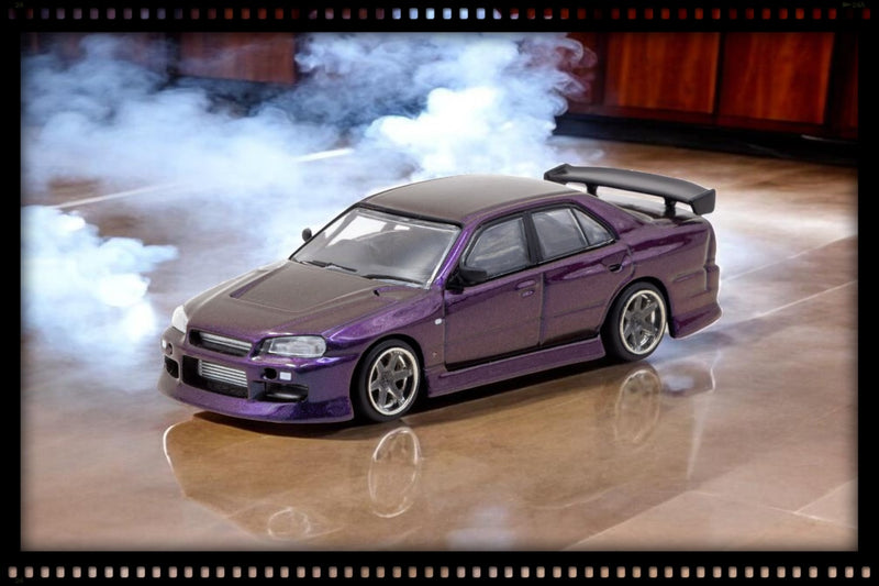 Load image into Gallery viewer, NISSAN SKYLINE GTR (ER34) URAS MIDNIGHT PURPLE 2025 TARMAC WORKS 1:64
