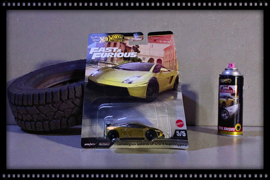 Lamborghini GALLARDO LP570-4 Gold HOT WHEELS 1:64
