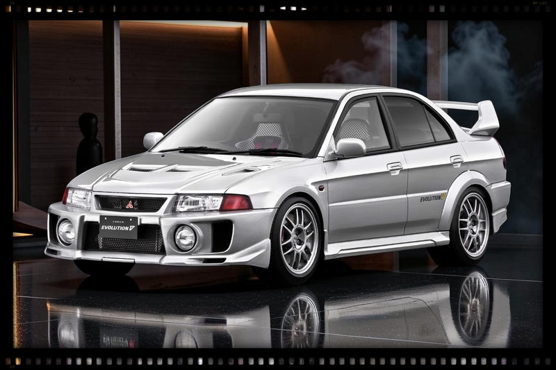 Load image into Gallery viewer, MITSUBISHI LANCER EVOLUTION V (CP9A) SILVER IGNITION MODEL 1:18
