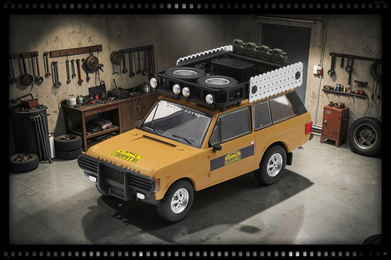 Laad de afbeelding in de Gallery-viewer, LAND ROVER RANGE ROVER CAMEL TROPHY K.STOPPA &amp; A.VALLDORF SUMATRA 1981 (LHD) MINI GT 1:64
