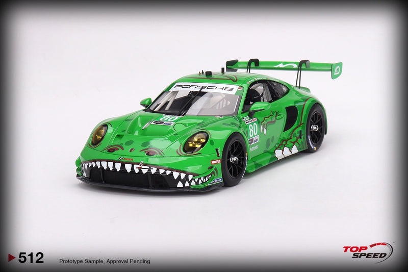 Load image into Gallery viewer, Porsche 911 GT3 R #80 HYETT/JEANNETTE/PRIAULX IMSA 12H SEBRING 2023 TOP SPEED 1:18
