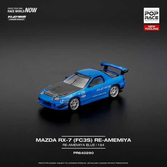 MAZDA RX7 FC3S RE-AMEMIYA RE-AMEMIYA BLAUW POP RACE 1:64