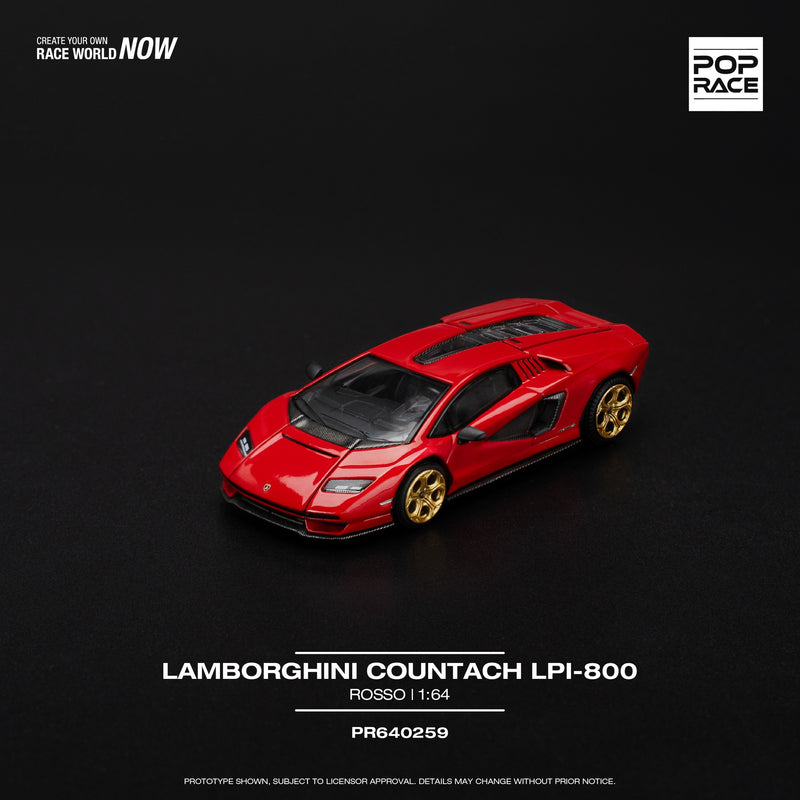 Laad de afbeelding in de Gallery-viewer, LAMBORGHINI COUNTACH LPI-800 ROOD POP RACE 1:64
