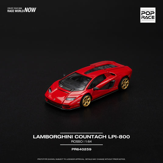 LAMBORGHINI COUNTACH LPI-800 ROSSO POP RACE 1:64
