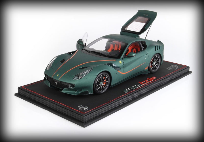 Load image into Gallery viewer, Ferrari F12 TDF Matt Green with display case (LIMITED EDITION 200 pieces) BBR Models 1:18
