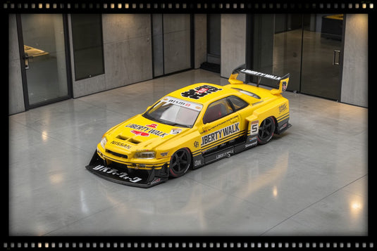 NISSAN GTR (R34) SKYLINE SUPER SILHOUETTE SPORT YELLOW 2025 (RHD) MINI GT 1:64