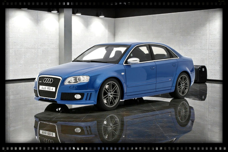 Laad de afbeelding in de Gallery-viewer, AUDI RS 4 B7 SEDAN SPRINT BLAUW 2007 OTTOmobile 1:18

