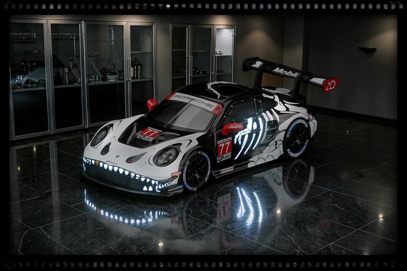 Load image into Gallery viewer, PORSCHE 911 (992) GT3 R #77 AO RACING SKELETON REXY PETIT LE MANS 2026 MINI GT 1:64
