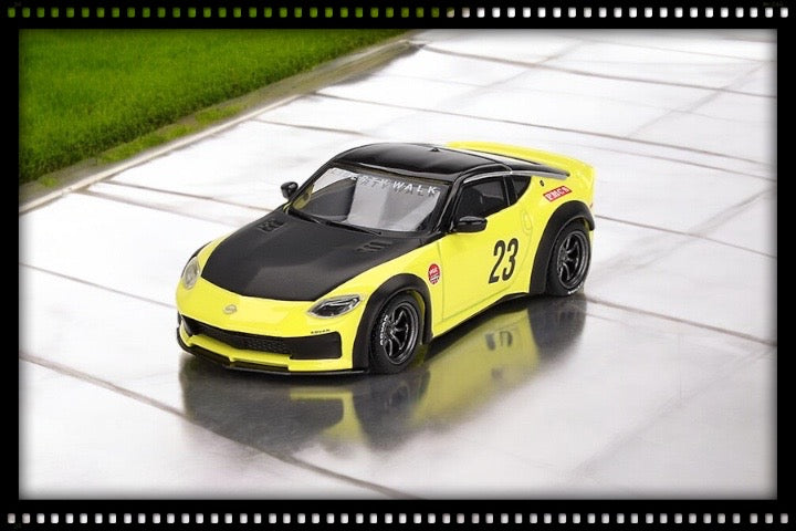 Load image into Gallery viewer, Nissan Z LB LB NATION WORKS IKAZUCHI YELLOW 2024 (LHD) MINI GT 1:64
