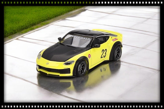 Nissan Z LB LB NATION WORKS IKAZUCHI YELLOW 2024 (LHD) MINI GT 1:64