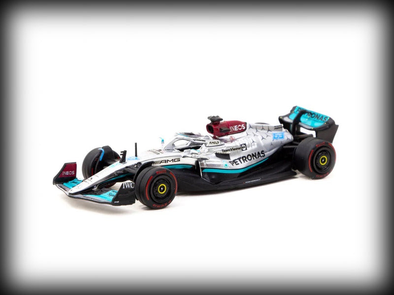Load image into Gallery viewer, Mercedes Benz AMG F1 W13 E Performance #63 George Russell Winner Sao Paulo Grand Prix 2022 TARMAC WORKS 1:64
