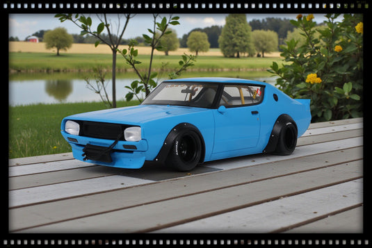 Nissan SKYLINE 2000 GT-R (KPGC110) BY LB-WORKS BLUE 2024 OTTOmobile 1:18