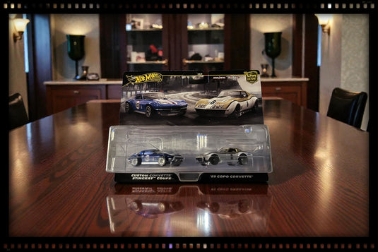 Custom CORVETTE STINGRAY COUPÉ & Corvette COPO 1969 HOT WHEELS 1:64