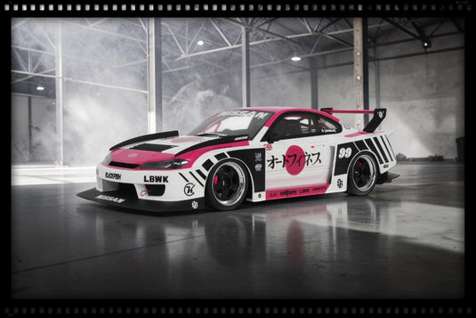 NISSAN SILVIA (S15) SUPER SILHOUETTE BY LB- WORKS PINK 2025 GT SPIRIT 1:18