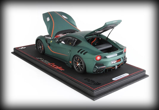 Ferrari F12 TDF Matt Green with display case (LIMITED EDITION 200 pieces) BBR Models 1:18